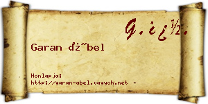 Garan Ábel névjegykártya